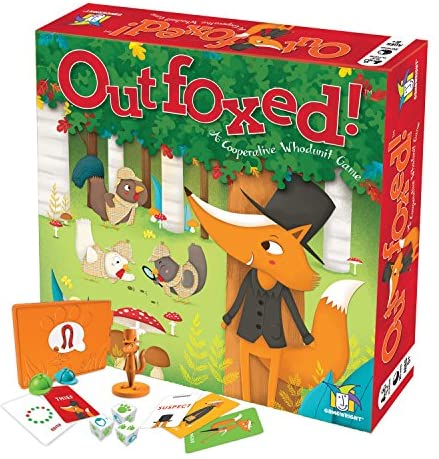 Toys and Games for Autistic Children: Gamewright Outfoxed! A Cooperative Whodunit Board Game for Kids 5+, Multi-colored, Standard, Model Number: 418