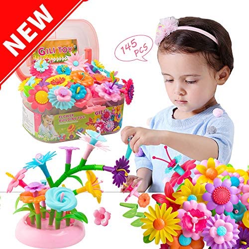 Toys and Games for Pre-Schoolers: Gili Girl Garden Building Toys – Growing Stacking Games for Toddler, Educational Pretend Play Gift for Kids Age 2-6. Preschool Activity for Age 3, 4, 5, 6, 7 Year Old Boys and Girls