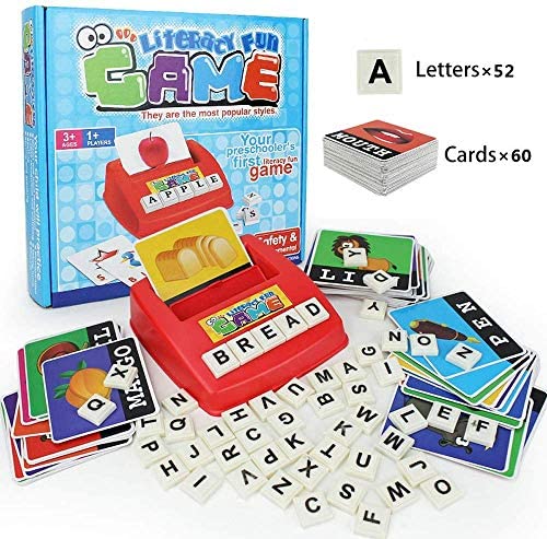 Toys and Games for Pre-Schoolers: elecnewell Matching Letter Game, Alphabet Reading & Spelling, Words & Objects, Number & Color Recognition, Educational Learning Toy for Preschooler, Kindergarten 3+ Years Toddler Old Kids Boys Girls