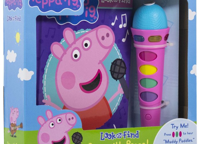 Toys for Toddlers: Peppa Pig – Sing with Peppa! Microphone and Look and Find Sound Activity Book Set – PI Kids (Play-A-Song)